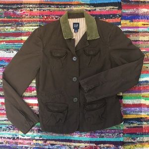 GAP Jacket with Green Corduroy Collar
